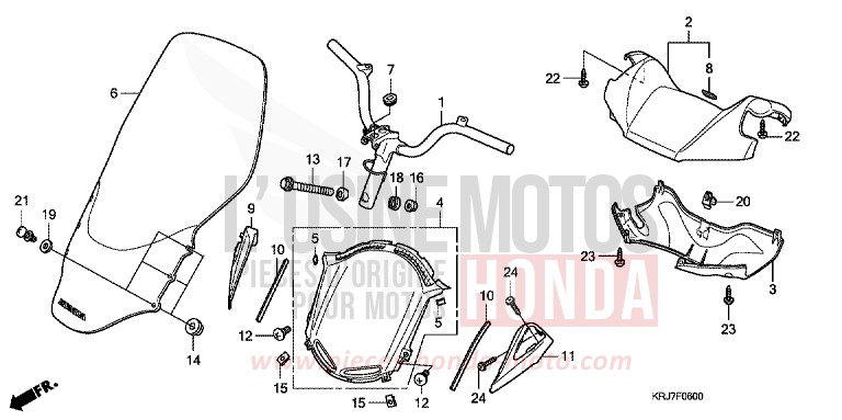 TUYAU DE GUIDON/REVETEMENT DE GUIDON von S-wing ABS PEARL COOL WHITE (NHA16) von 2011